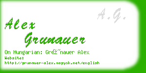 alex grunauer business card